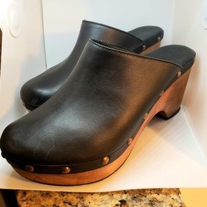 Cordani Wooden Clog, Black
